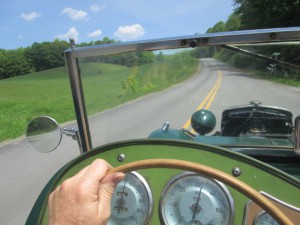 MG TD Mk II on a road test